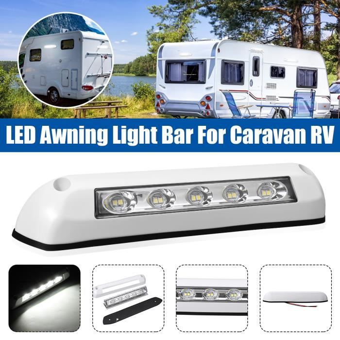 Lampe LED RV 12V/24V Universelle 8W - Étanche, Pour Auvent, Porche, Camping-car - Éclairage Extérieur