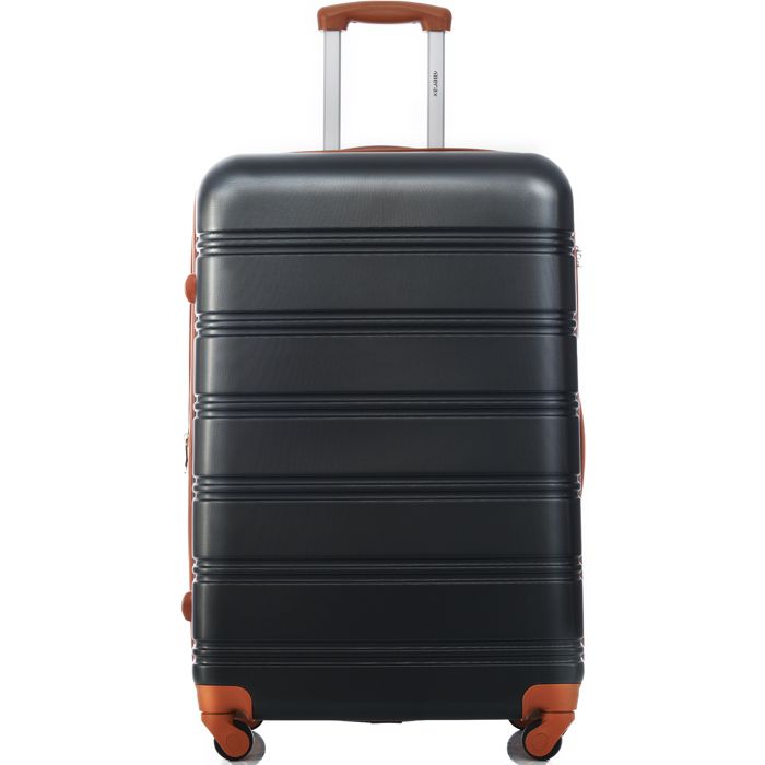 Valise moyenne à coque rigide OEM 65cm ABS roulettes Noir marron