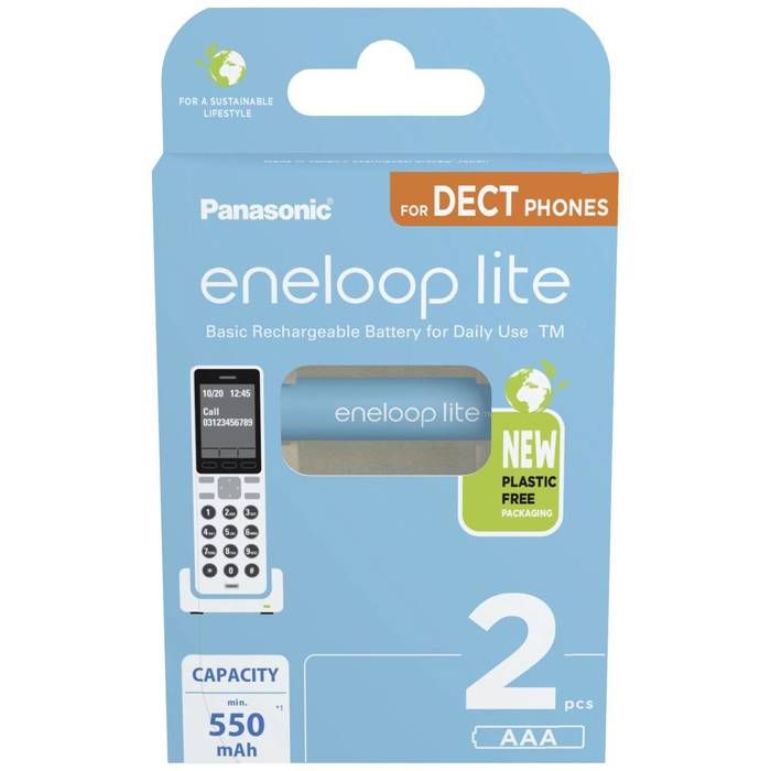 Panasonic eneloop lite DECT HR03 Pile rechargeable LR3 (AAA) NiMH 550 1 ...