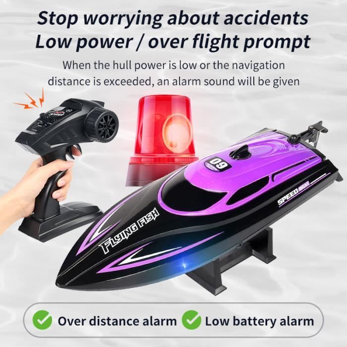 Mini bateau télécommandé S18 et jouet de bateau, jeu d'eau intérieur et extérieu