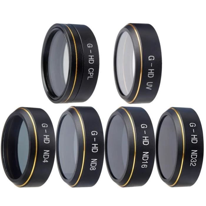 CHICIRIS Ensemble Filtres CPL ND Pour Drone O4 Air Unit Pro - ND8 ND16 ND32 ND64 UV - Verre HD Premium