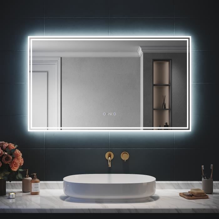 40CM 18W Salle de bains lumière Miroir Phare LED Étanche Miroir Phares,lumière  chaude,Modèle télescopique(b14) - Cdiscount Maison