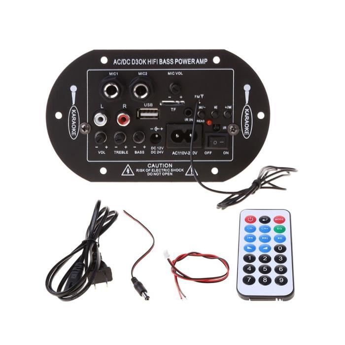 Carte D'Amplificateur Audio Bluetooth 5.0 300 W, Caisson De Basses D300 Double Microphone Module D Amplification Lecteur Multimedia Voiture Prise Ue Carte D'Amplificateur Audio Bluetooth 5.0 300 W, Caisson De Basses D300 Double Microphone Module D Amplification Lecteur Multimedia Voiture Prise Ue