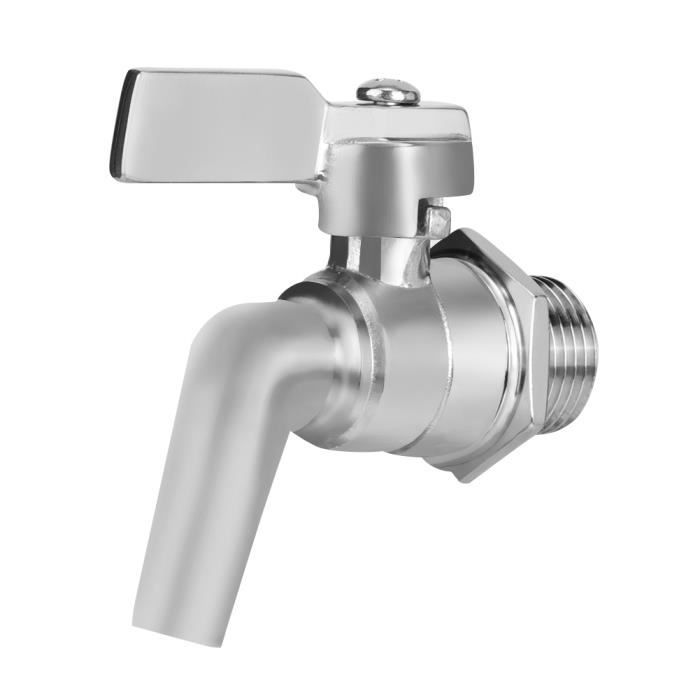 Robinet Bière Réglable Tsingseen - Robinet G5/8 Chromé Avec Régulateur De Débit, Style Argenté