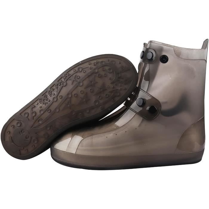 Couvre Chaussures Imperméables,Pluie Surchaussures Impermeables, Couvre- Chaussures Antidérapant Réutilisables(L)