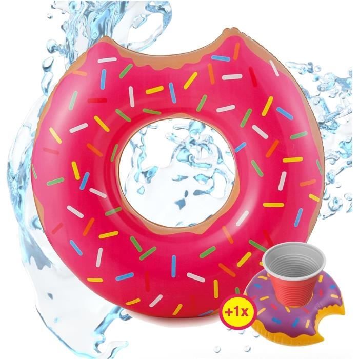 Bouée Piscine Donut Gonflable – Anneau De Natation Stable Pour Enfant 3-12 Ans, PVC Résistant – Pour Piscine Et Plage