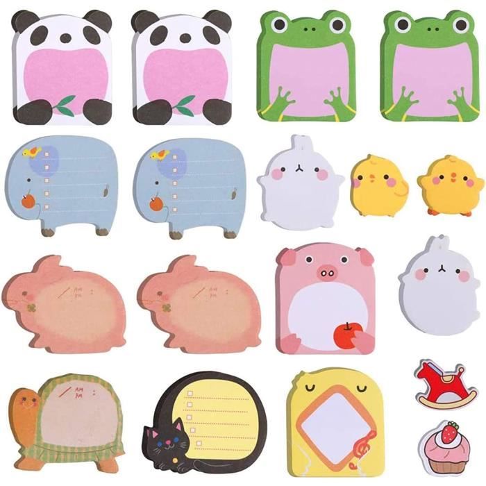VIKSAUN 18 PCS Sticky Notes, Mini Notes Autocollantes, Feuillets ...