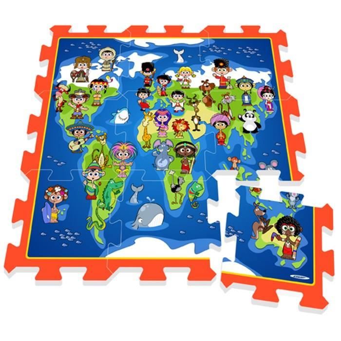 Stamp Tapis Puzzle Bébé En Mousse Enfants Planisphère
