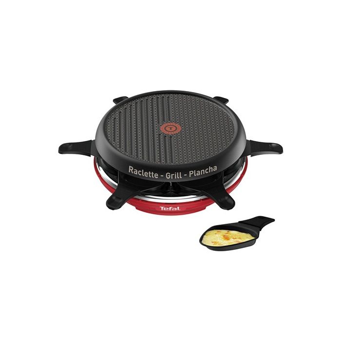 Appareil à raclette TEFAL Colormania Rouge 850W - 6 personnes - Plaque antiadhésive - Indicateur Thermo-Spot