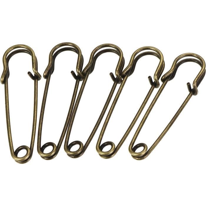 15Pcs Trombone Épingles De Sûreté 2.56 Pouce Grande Trombone Métal C