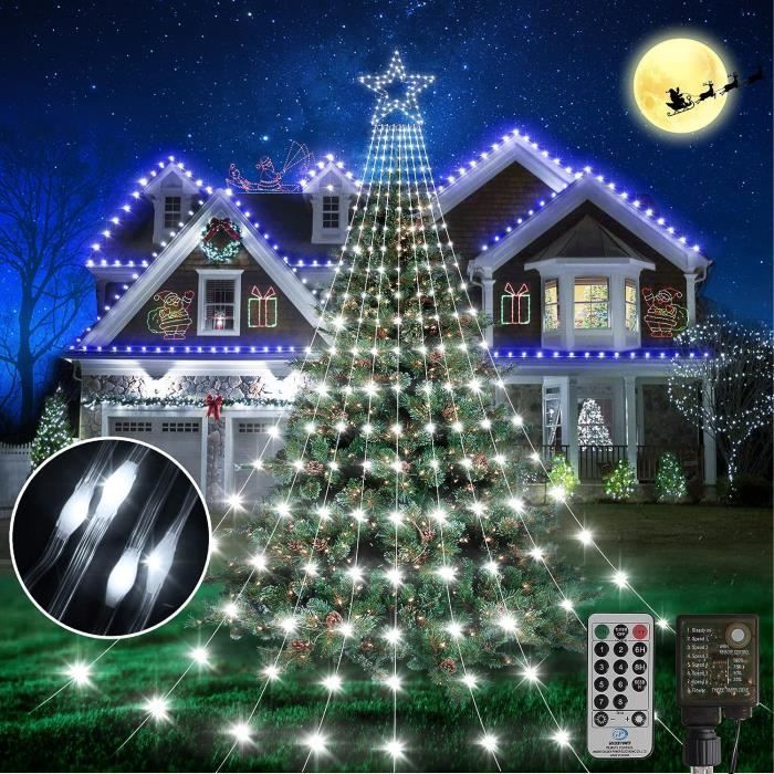 Guirlande Lumineuse Pour Sapin De Noel Avec Etoile, 714 Leds Guirlandes