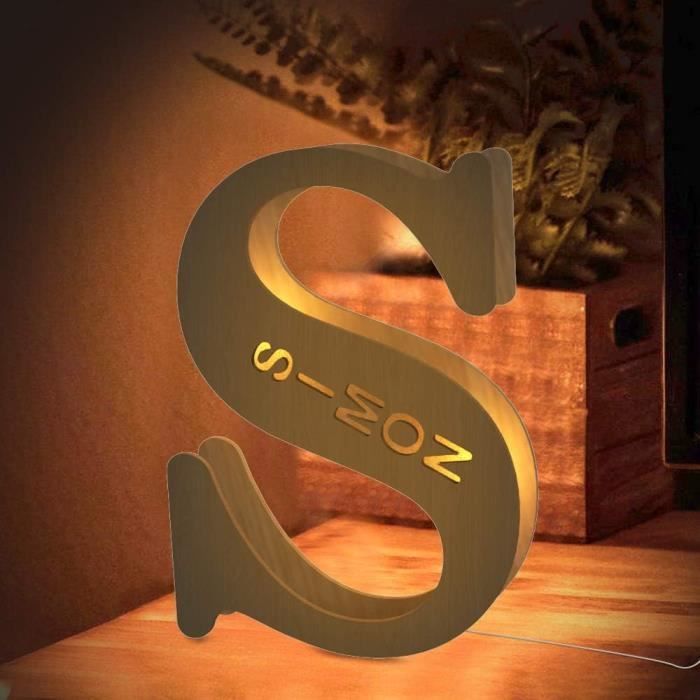 Or Blanc Lumineux 26 Anglais Led Lettre Nuit Lumière Alphabet Nombre Lampe Noël Mariage Fête D'anniversaire Proposer Décoration | FR