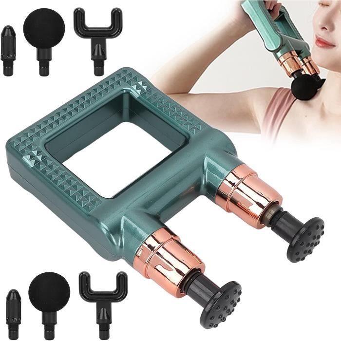 VEVOR Pistolet de Massage Tissus Profonds, Masseur Musculaire à Percussion pour Athlètes - avec 5 Niveaux de Vitesse et 6 Têtes de Massage, Batteries 7.4V 2500mAh