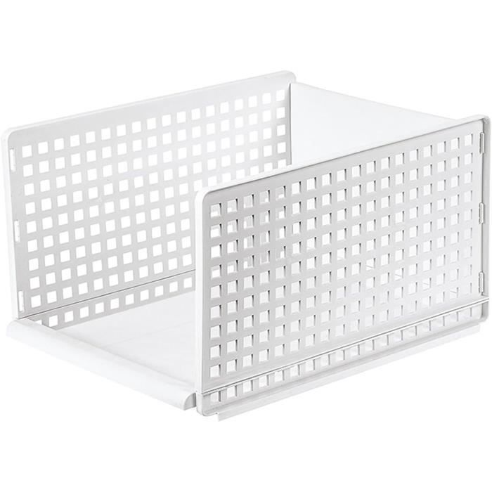 Eawfgtuw Panier De Rangement Empilable Avec Poignée, Bac De