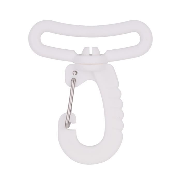 8 Mousquetons Tactiques Plastique - Forme D - 20kg Charge - Pour Sac à Dos, Camping, Randonnée - 4 Couleurs