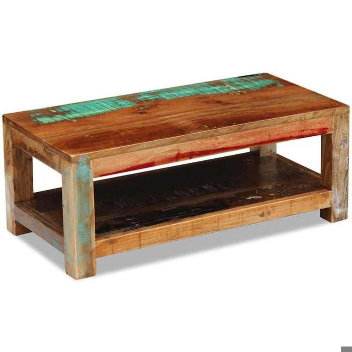 vidaXL Table basse Bois de récupération massif 90x45x35 cm 243322