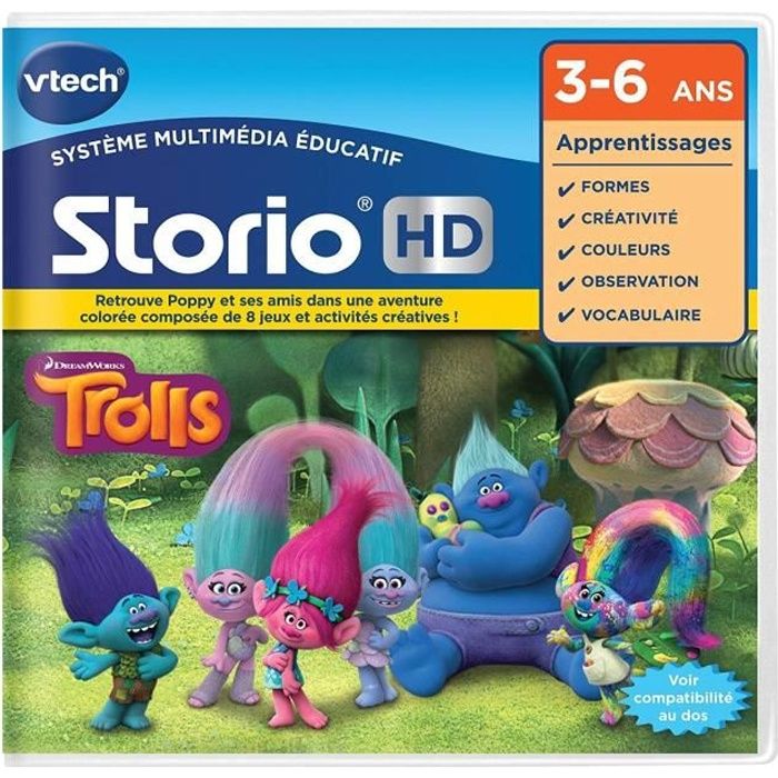 VTECH  Jeu Hd Storio Trolls 3 - 6 ans