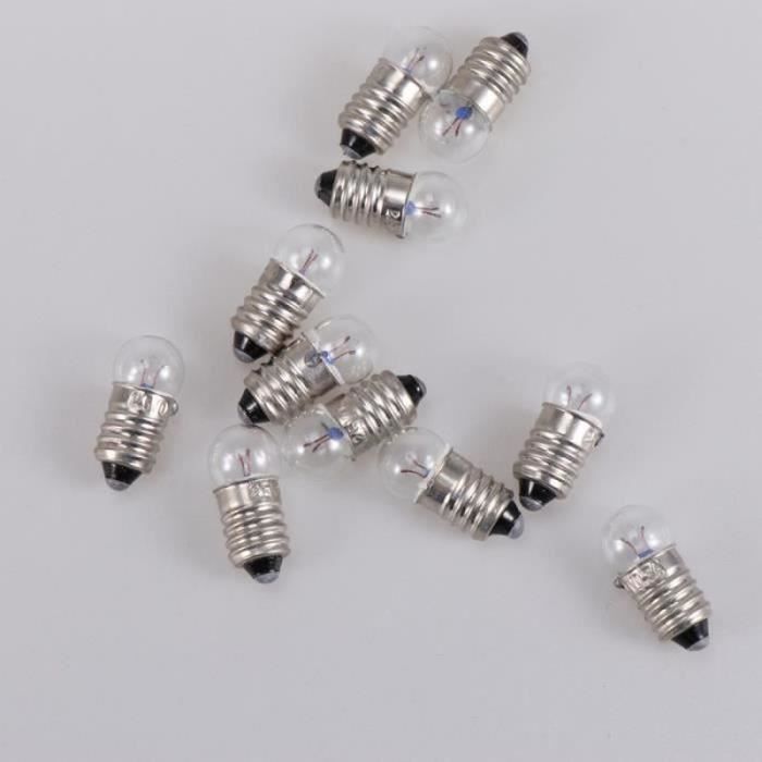 InputMakers - Lot de 10 pcs ampoule E10 de 3,8 V 0,3 A et 10 pcs