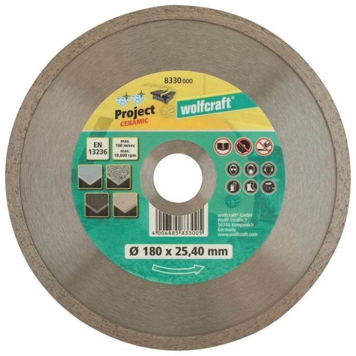 Scie Hachette Pro Diamant Wolfcraft - Diamètre 52mm, Lame Diamant, Neuve Pour Coupes Précises