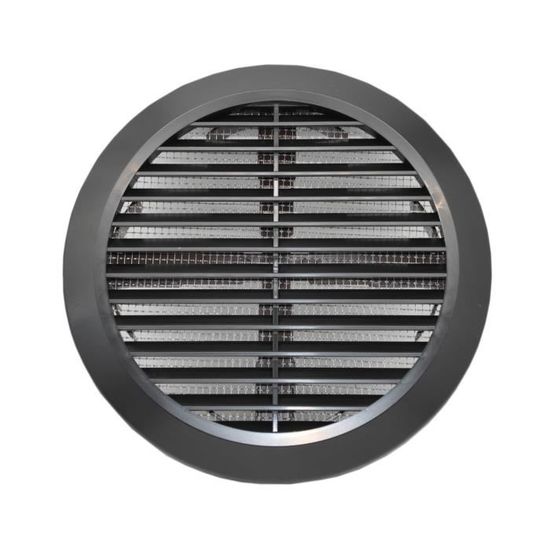 Grille de ventilation ronde - diamètre 70mm - noir RAL9005