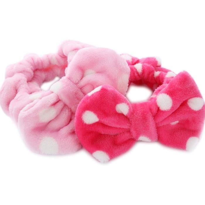 Rose -Bandeau En Molleton De Corail Avec Nœud Pour Cheveux,pour Femmes