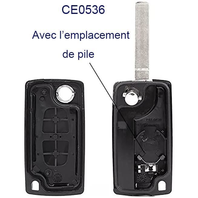 Coque Clé Plip Compatible Peugeot 207 307 308 407 Partner Expert 2