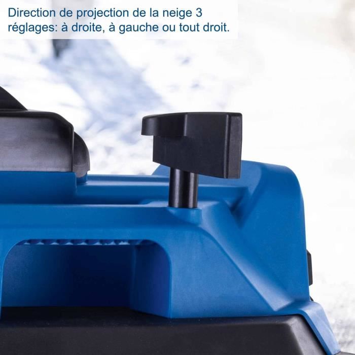 Fraise à Neige Sans Fil 21V 1000W - Pelle à Neige Batterie Largeur 28cm Jet 8m Direction Réglable