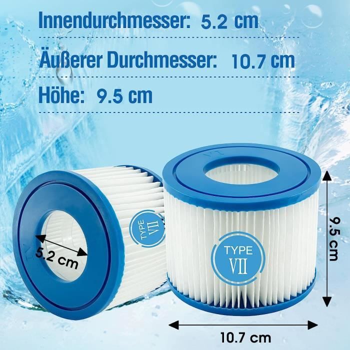 Lot 8 Filtres Ultra-Fins Piscine Pour Robots 7310 7320 - Réutilisables 25x16x4 Cm 50 Microns