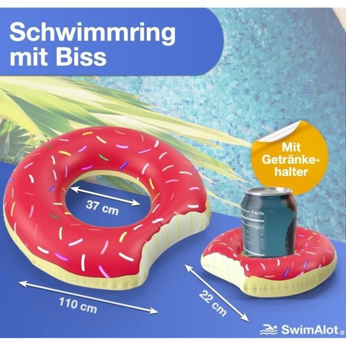 KREKCO Matelas gonflable pour piscine, anneau de natation pour adultes