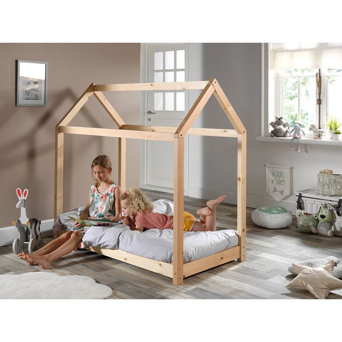 Lit Cabane Michelle 40325 Blanc 70x140 Cm Avec Protection Anti-chute - Lit cabane