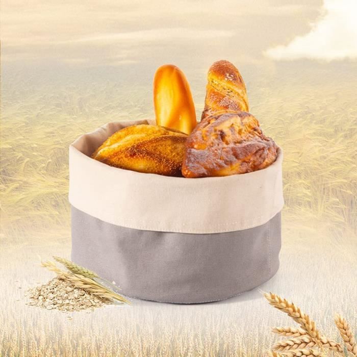 Corbeille pain ronde paniers ronds en tissu sac pain coton