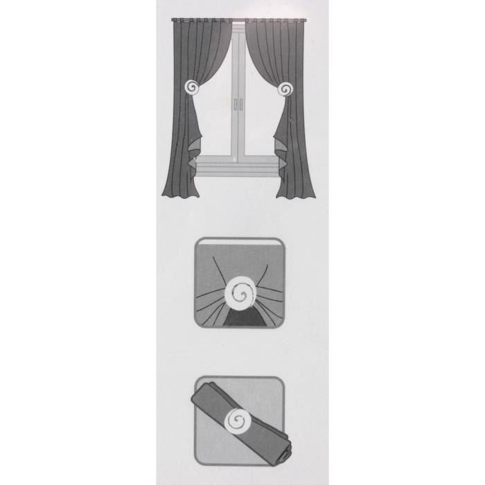 LUANCE Pince Métal ARCHI Noir/argent - 2 Pcs - 4