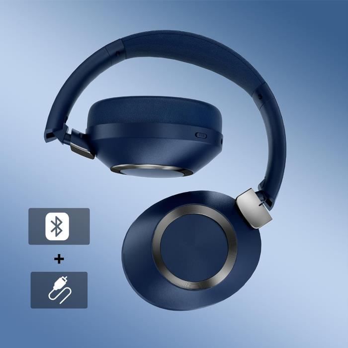 Casque Bluetooth QCY H3S - Réduction De Bruit Active 56dB - Audio Hi-Res LDAC - Autonomie 86H - Léger 240g