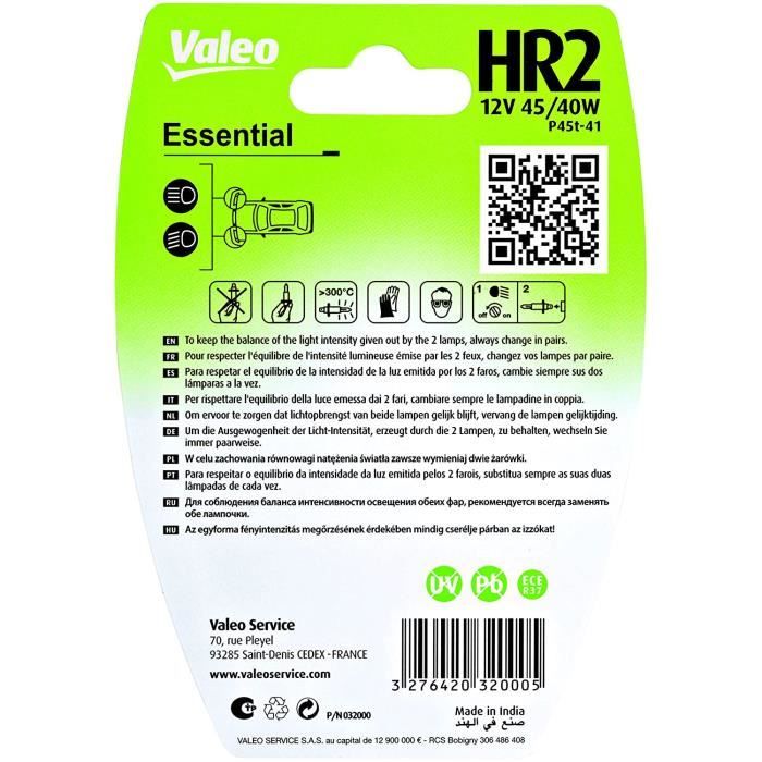 VALEO Ampoule Clignotant ESSENTIAL - Puissance Lumineuse élevée Pour Une Meilleure Visibilité - Changement Par Paire Recommandé