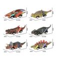 Ototon® 6Pcs Jouet de Petites Voitures Miniatures Dinosaure Enfant Voiture avec Dinosaures et Mini Voiture pour Cadeau Enfants-3