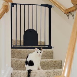 Barrière Bébé Et Chat Extensible Sans Perçage - Filet De Sécurité Pour Porte, Escalier, Cuisine - Montage Facile - 11