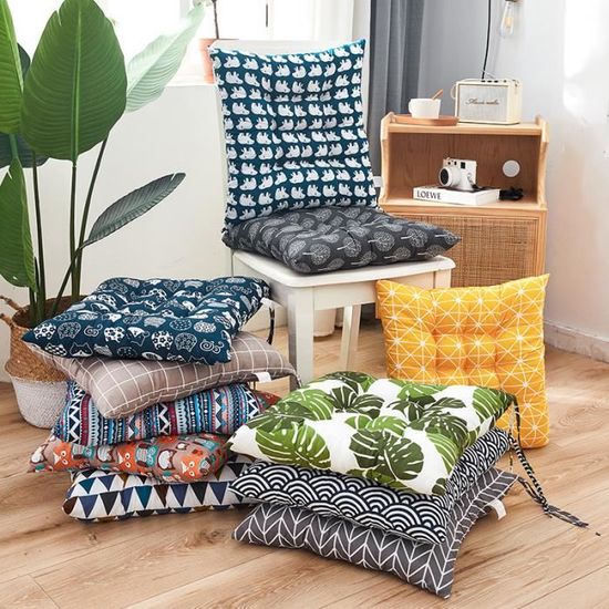 Coussins De Chaise 40x40 Cm - Lot De 2/4/6/8 - Avec Sangles Antidérapantes - Pour Intérieur Et Extérieur - 11