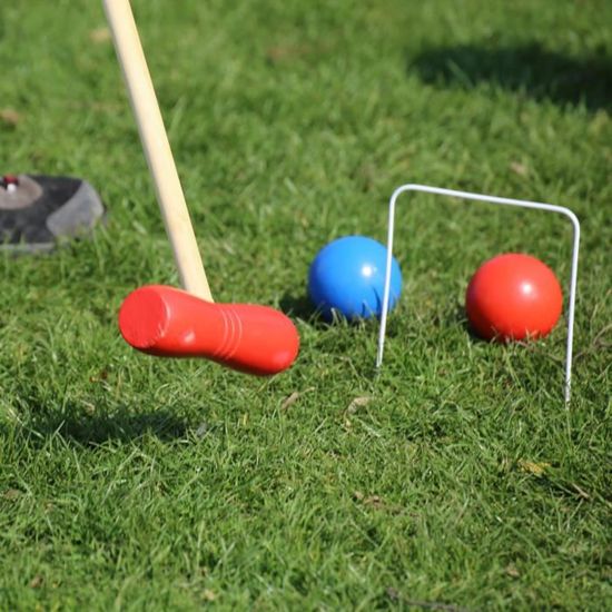 Lot De 3 Boules De Croquet En Bois – Couleurs Assorties – 3,5 Cm – Jeu D'extérieur Pour Enfants Et Famille – Favorise La Motricité Et La Stratégie