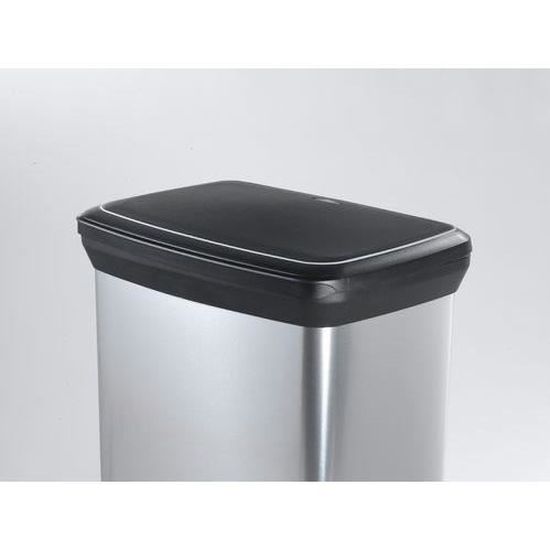 Curver Poubelle A Pedale 50 L Gris Metallise Achat Vente