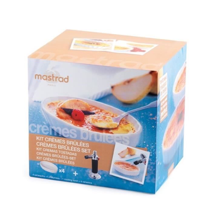 Mastrad Coffret crème brûlée : chalumeau et 4 ramequins