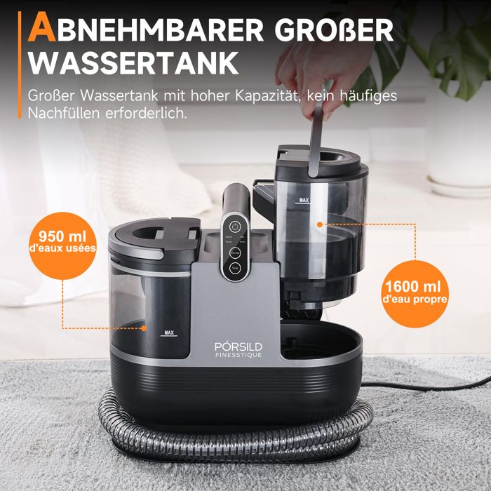 UMI Nettoyeur Vapeur Pour Canapé, Shampouineuse Avec 4 Modes