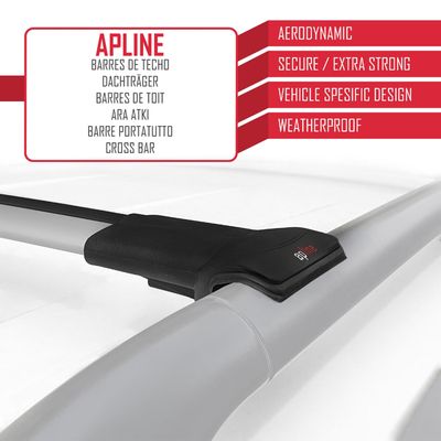Barres De Toit Transversales Aluminium Pour Suzuki Ignis 2016-2025 - Compatibles Rails Ouverts - Pour Coffre, Vélo, Ski