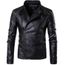 Tricot Col en tant que deuxième col vestes en cuir Vestes Gris