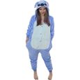 Combinaison bleue stitch, pyjama kigurumi kawaii cosplay mignon S Bleu-0