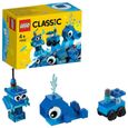 LEGO® 11006 Classic Briques Créatives Bleues, Jeu Éducatif pour Enfants +4 ans, Set avec Jouet Robot, Train et Baleine-0