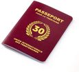 Cadeau Anniversaire 30 ans Original - Passeport pour la Trentaine - Cadeau Homme/Femme - Format Passeport - Carte Personnalisée-0