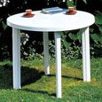 Table de jardin ronde - IPAE PROGARDEN - Ø90 cm - Blanc - Polypropylène-0
