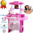 TD® Kit cuisine jouet vaisselle filles rose, dinnette pour enfant avec musique, légère fille cuisine vaisselle enfant jouet éducatif-0