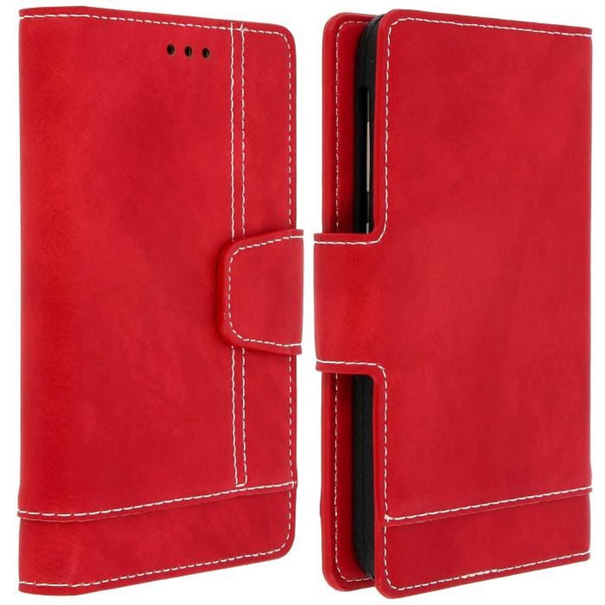 Karylax - Etui Portefeuille Blanc (Ref.2-A) pour Smartphone Logicom Le