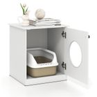 COSTWAY Maison pour Bac à Litière pour Chat, Toilette Cachée pour Chaton, Meuble pour Animaux pour Salon Chambre, 51 x 47 x 57 cm